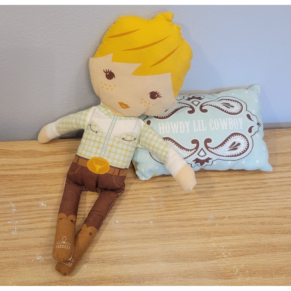 Moda Howdy Lil Cowboy Doll & Pillow Set Stacy Iest Hsu Western Decor 2017